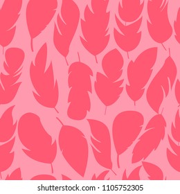 Tribal feather seamless pattern background bird nature wing element vector graphic illustration hand drawn style. Ethnic fluffyplume retro leaf line. Beautiful vintage featherbed decoration.