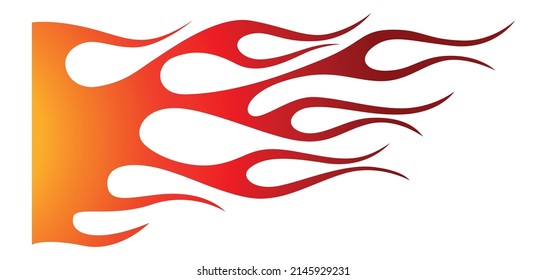 Tribal Fire Flame Motorcycle Sticker And Car Decal Tattoo Vector Art Graphic