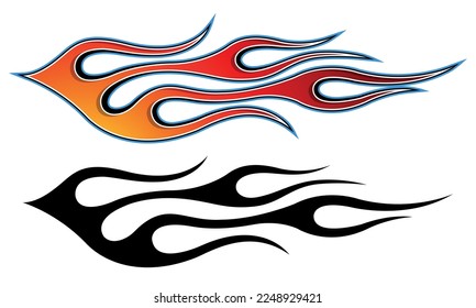 Imagen vectorial de las llamas del fuego tribal