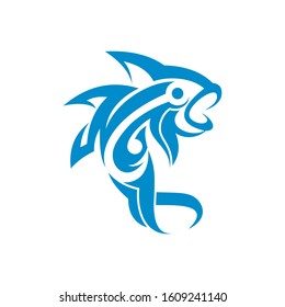 Tribal Fish Logo Design Template Stock Vector Royalty Free 1609241140   Tribal Fish Logo Design Template 260nw 1609241140 