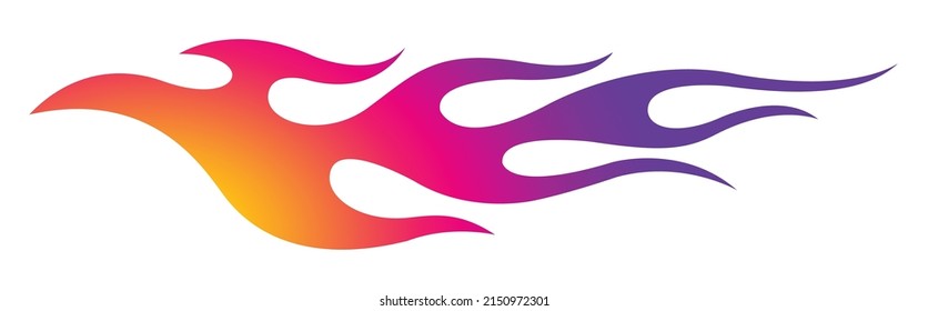 Tribal flame car sticker vector art Racing flame car decal fire tattoo for car sides and motorcycle tanks