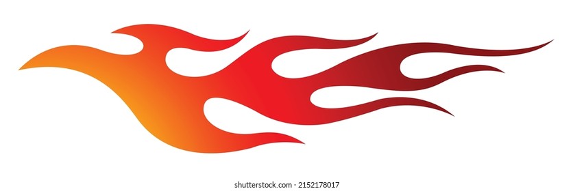 Tribal flame car sticker vector art Racing flame car decal fire tattoo for car sides and motorcycle tanks