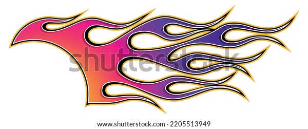 Tribal flame car tattoo motorcycle sticker racing\
car decal vector art\
graphic