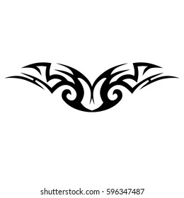 tribal flame, logo fire, pattern tattoo vector art design, isolated illustration abstract pattern on white background, tattoos art ideas designs