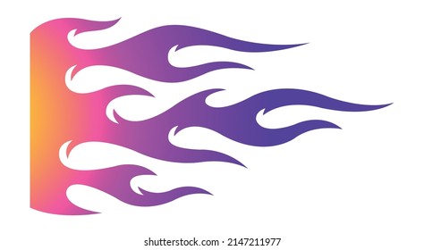 Tribal flame motorcycle sticker and car decal vector art graphic