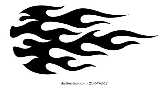 Tribal Flame Vector Art Graphic Motorcycle Sticker Car Decal And Airbrush Stencil