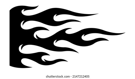 Tribal Flame Vector Art Graphic Motorcycle Tank Sticker And Car Decal Airbrush Stencil