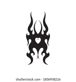 imagen de símbolo vector de llama tribal