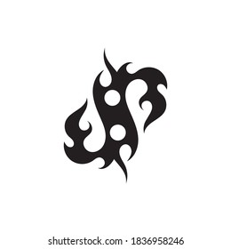 tribal flame vector symbol image