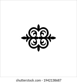 Tribal Floral Symbol. Tattoo Design. Vector Illustration.