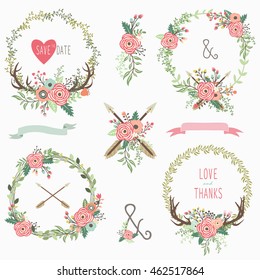 Tribal Floral Wreath Collection