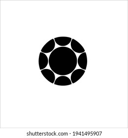 Tribal Flower Ornament Symbol. Tattoo Design. Vector Illustration.