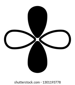 Tribal flower pattern icon design 