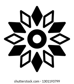 Tribal flower pattern icon design 