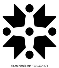 Tribal flower pattern icon design 