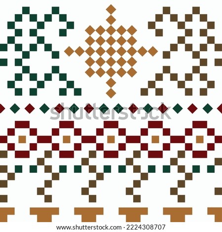 Tribal flowers seamless pattern traditional background for texture, fabric, clothing, wraping, carpet, pattern. Abstract, vector, illustration