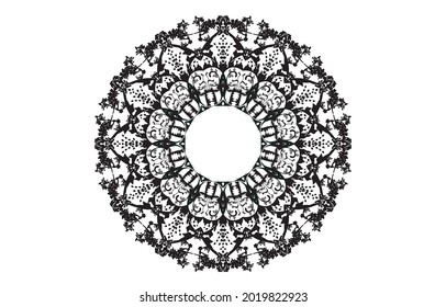 Tribal folk aztec geometric pattern in circle