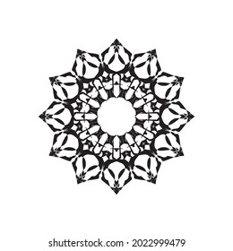Tribal folk aztec geometric pattern in circle
