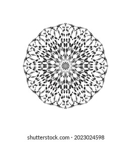 Tribal folk aztec geometric pattern in circle