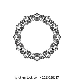 Tribal folk aztec geometric pattern in circle