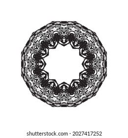 Tribal folk aztec geometric pattern in circle