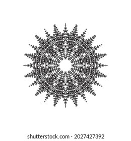 Tribal folk aztec geometric pattern in circle