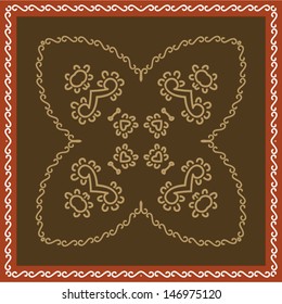 Tribal Folk Motif Design wall painting