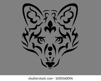 Tribal fox illustration