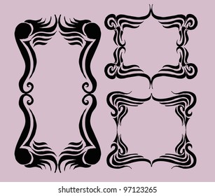 tribal frame hand drawing