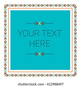 Tribal frame made in modern and clean vector. Line style art.
