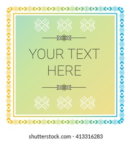 Tribal frame made in modern and clean vector. Line style art.