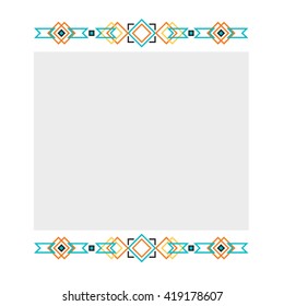 Tribal frame made in modern and clean vector. Line style art.