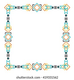 Marco tribal hecho en vector moderno y limpio. Arte estilo línea.