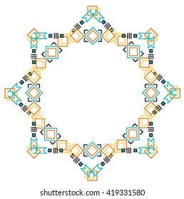 Tribal frame made in modern and clean vector. Line style art.