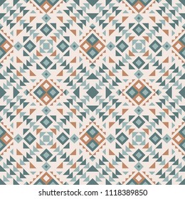 tribal fusion geometric pattern. Navajo style seamless pattern