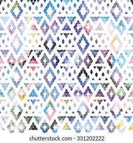 Tribal galaxy seamless pattern. Vector trendy illustration.