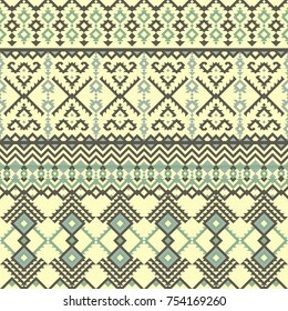 Tribal geometric ornament, seamless pattern.
