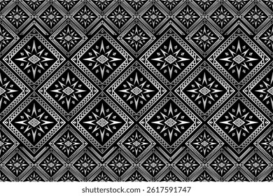 Tribal Geometric Pattern in Black and White