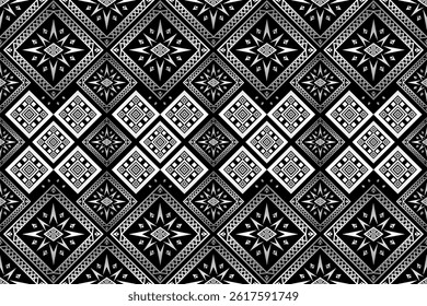 Tribal Geometric Pattern in Black and White
