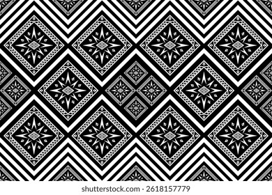 Tribal Geometric Pattern in Black and White