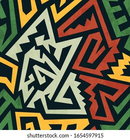 Aztec Seamless Pattern Glass Effect Stock Vector (Royalty Free ...