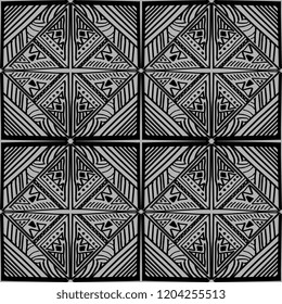 Tribal geometric pattern with seamless hand drawn ornament. Korean, egyptian, asian, indian, and aztec maya ancient style. Decorative patterns texture for print and fashion wrapping textile.