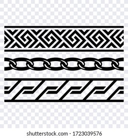 tribal geometric seamless border vector illustration