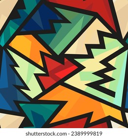 Tribal geometric geometric seamless pattern