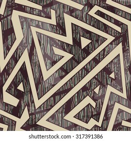 tribal geometric seamless pattern