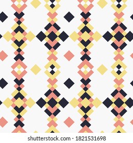 Tribal Geometric Vector Pattern in dark blue, yellow, white and red - perfect for scrapbooking, card design, stickers and more!