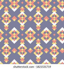 Tribal Geometric Vector Pattern in purple, yellow, white and red - perfect for scrapbooking, card design, stickers and more!