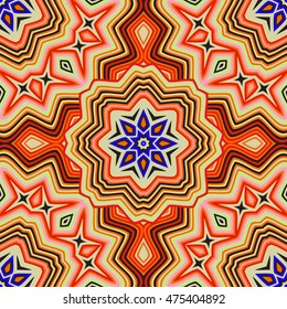Tribal geometric vector pattern. Seamless ethnic background