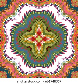 Tribal geometric vector pattern. Seamless ethnic background