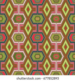 Tribal geometric vector pattern. Seamless ethnic background